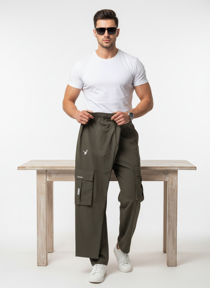 MENS 4 POCKET OLIVE TRACK PANT