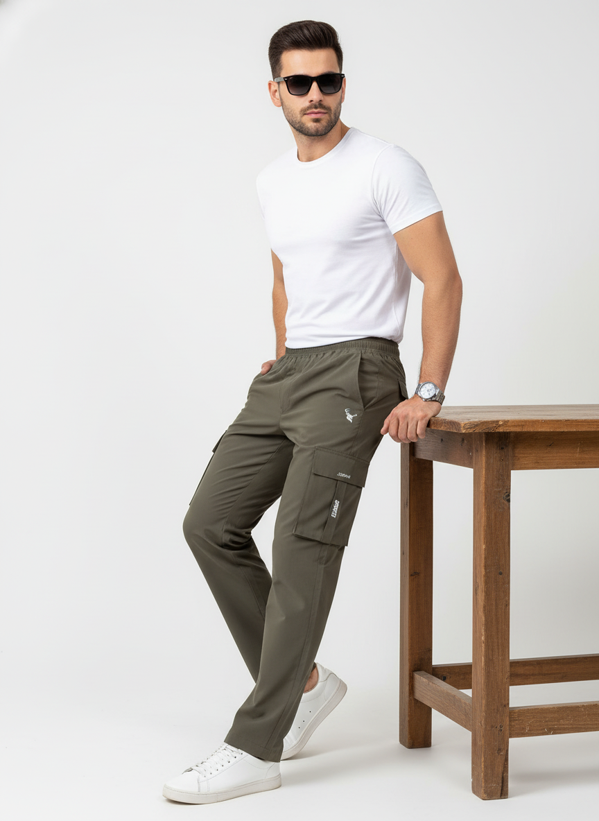 MENS 4 POCKET OLIVE TRACK PANT