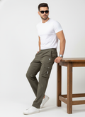 MENS 4 POCKET OLIVE TRACK PANT