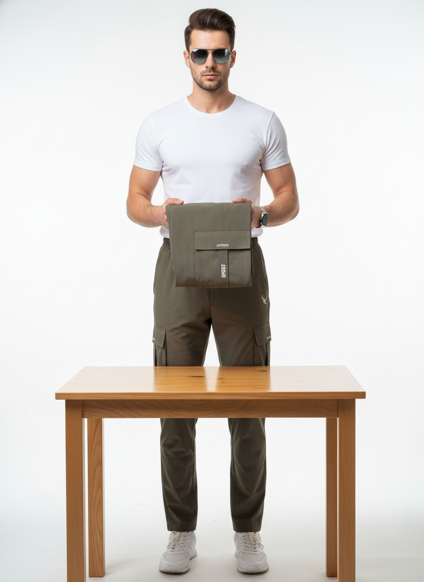 MENS 4 POCKET OLIVE TRACK PANT